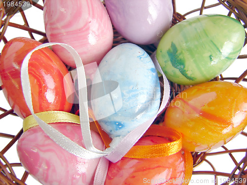 Image of easter eggs in basket