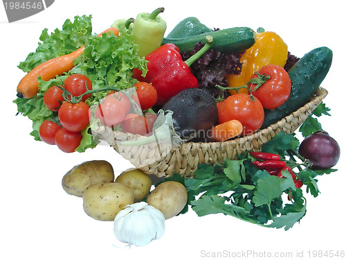 Image of fresh vegetables in basket