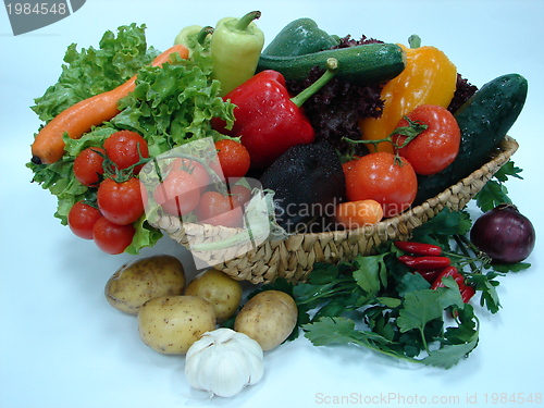 Image of fresh vegetables in basket