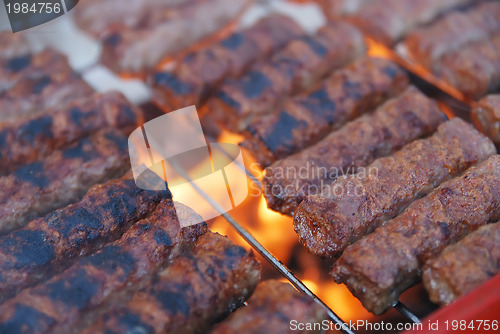 Image of sausages on grill