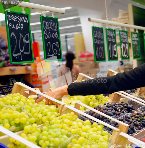 Image of buying food in supermarket