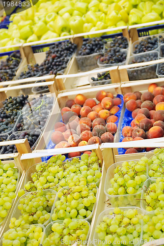 Image of fruits in supermarket