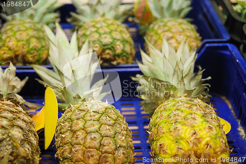 Image of ananas in supermarket