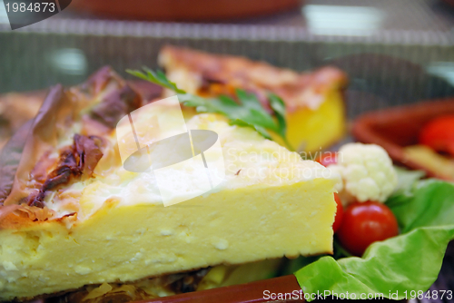 Image of cheese pie slice