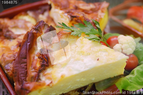 Image of cheese pie slice