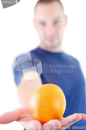 Image of man with orange