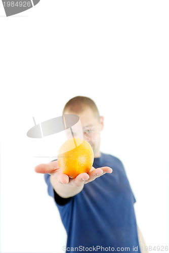 Image of man with orange