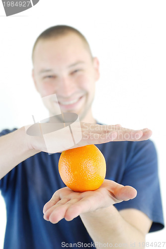 Image of man with orange