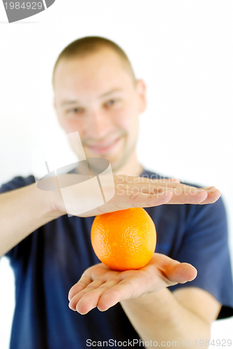 Image of man with orange