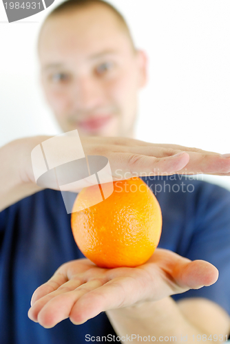 Image of man with orange
