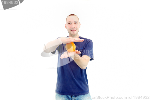 Image of man with orange