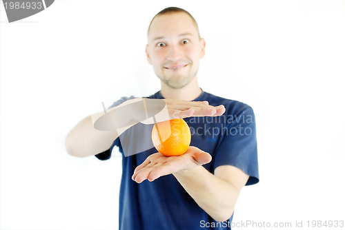 Image of man with orange