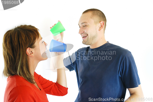 Image of happy couple drink