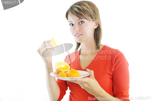 Image of pretty girl with orange