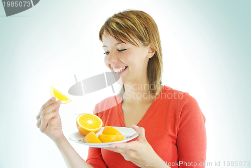 Image of pretty girl with orange