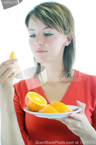 Image of pretty girl with orange