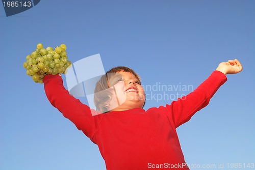 Image of grape girl in nature