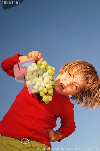 Image of grape girl in nature