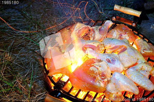 Image of chicken on grill