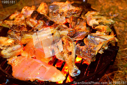 Image of chicken on grill