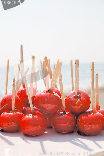 Image of apple on stick