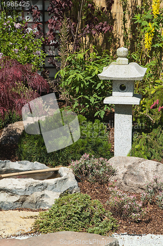 Image of corner of the garden in Japanese style