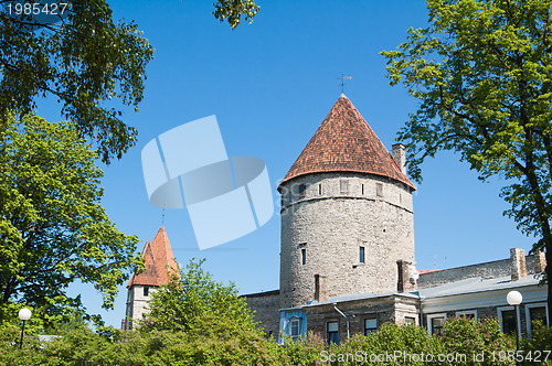 Image of Towers of a fortification of Old Tallinn