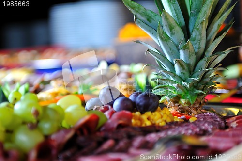 Image of Catering food arrangement on table