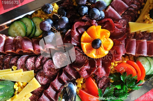 Image of Catering food arrangement on table