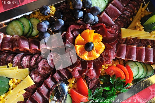 Image of Catering food arrangement on table