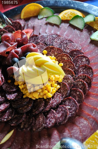 Image of Catering food arrangement on table