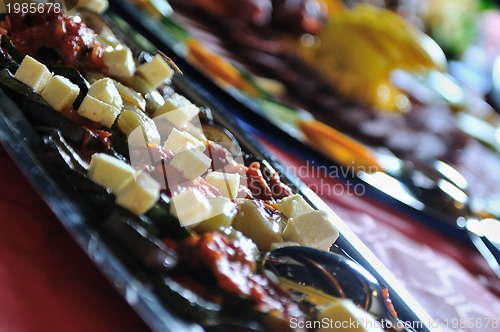 Image of Catering food arrangement on table