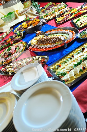 Image of Catering food arrangement on table