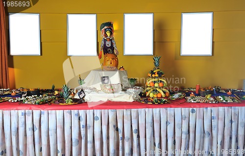 Image of Catering food arrangement on table