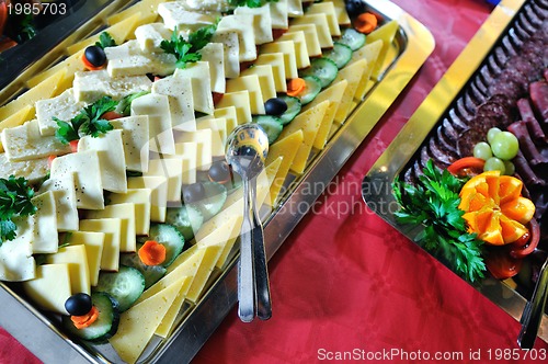 Image of Catering food arrangement on table