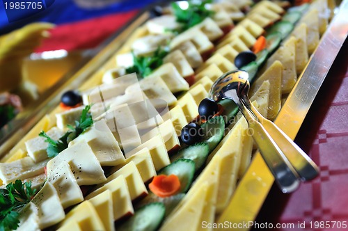 Image of Catering food arrangement on table