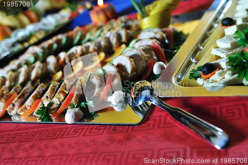 Image of Catering food arrangement on table