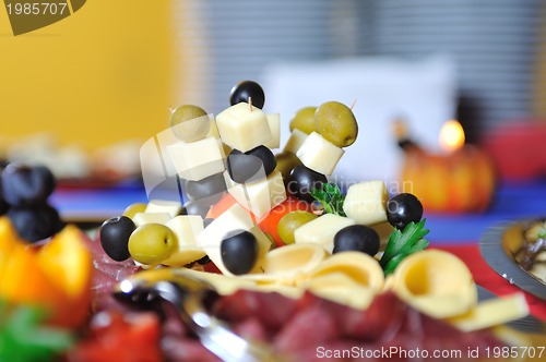 Image of Catering food arrangement on table