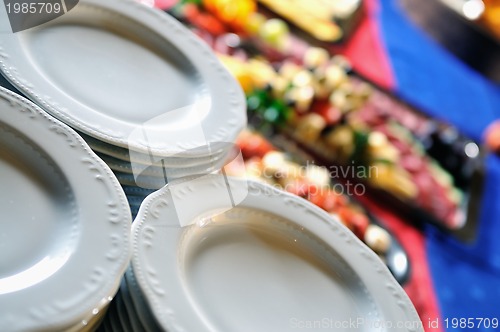 Image of Catering food arrangement on table