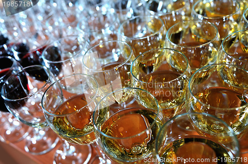 Image of red wine glasses backgound party