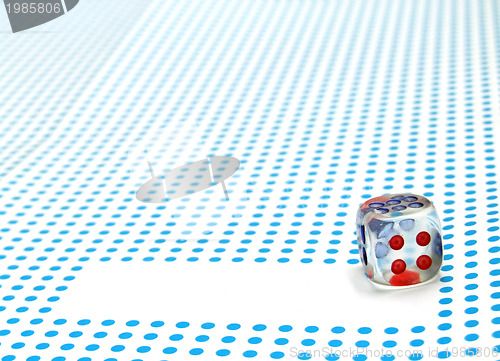 Image of empty space to write and dice