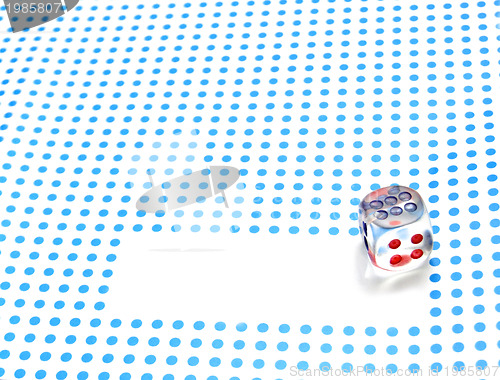 Image of empty space to write and dice