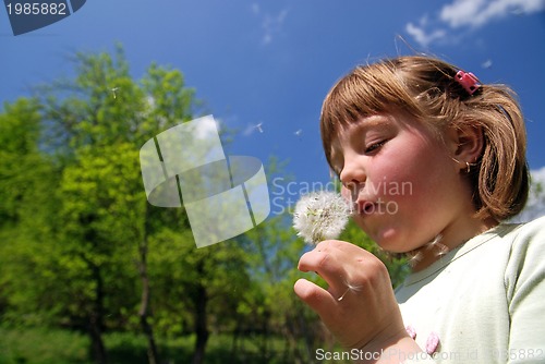 Image of Young girl in nature