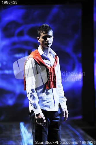 Image of male model on fashion show