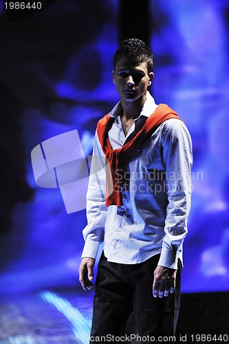 Image of male model on fashion show