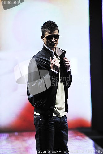 Image of male model on fashion show