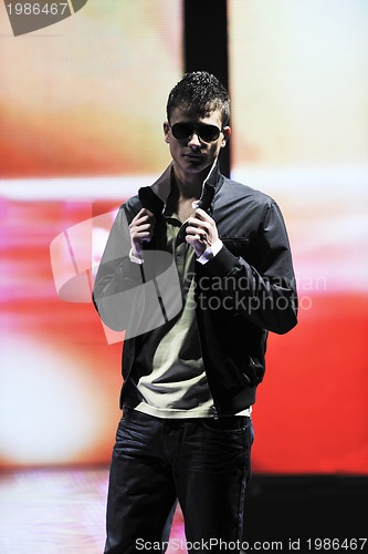 Image of male model on fashion show