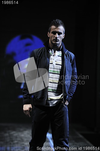 Image of male model on fashion show