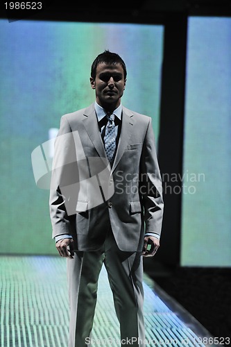 Image of male model on fashion show