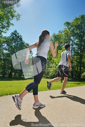 Image of couple jogging